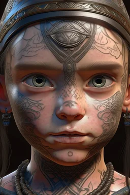 Plano general, hyperrealista, ultra HD, of a beautiful out of this world girl, cobriza textured skin, expanded skull, tribal joys of large eyes, almendrados, redundas and dark pupils, small noses and ancha, small nasal fosas, fine lips, pointed ears. background of the figura entorno selvático