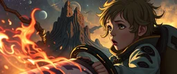 gokart mozart and bewildered frodo looks beyond really powerful, fantasy illustration