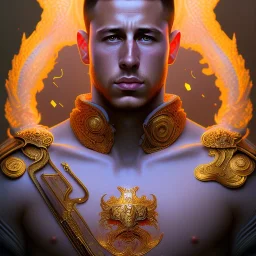 portrait of aggressive eden hazard, d & d, muscular! white, fire, fantasy, intricate, elegant, highly detailed, digital painting, artstation, concept art, smooth, sharp focus, illustration, art by artgerm and greg rutkowski and alphonse mucha