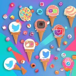 Social Media design for ice cream