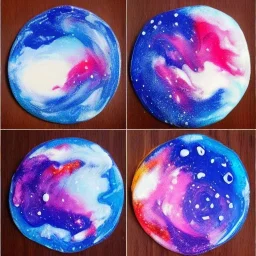 Universe acrylic pouring swipe technique