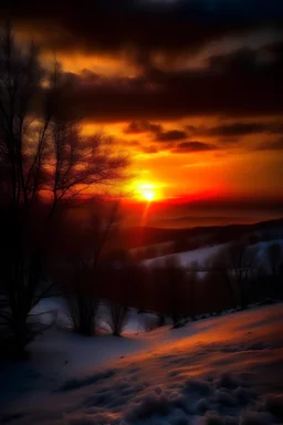 Winter sunset