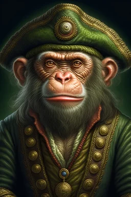 Monkey-folk pirate portrait