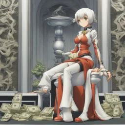 Lady of the Fount shin megami tensei 3 fountain fountain she takes money more money on the ground money money bank