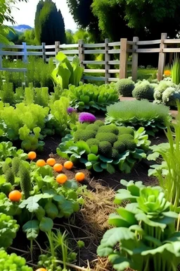 crea u esquema de un jardín de hortalizas