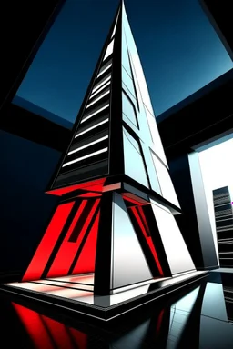 Avengers stark tower buliding architecture futuristic-modern stlye. geometric form,