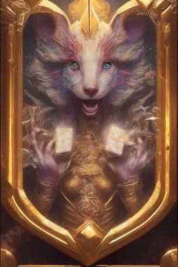 A harlequin character, playing cards with other people , sf, intricate artwork masterpiece, ominous, matte painting movie poster, golden ratio, trending on cgsociety, intricate, epic, trending on artstation, by artgerm, h. r. giger and beksinski, highly detailed, vibrant, production cinematic character render, ultra high quality model