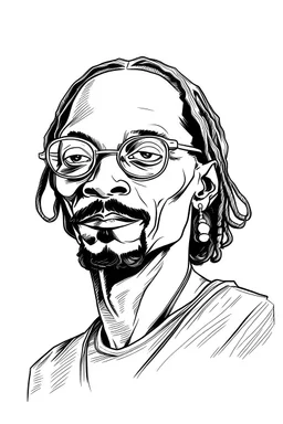 sketch of Snoop Dog in the style of Magnus