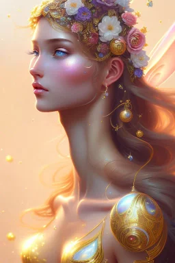 new year sexy faery, gardenia flowers, long hair, colorful, cute, intricate, content, elegant, highly detailed, digital painting, artstation, concept art, smooth, sharp focus, illustration, art by artgerm and greg rutkowski and alphonse mucha