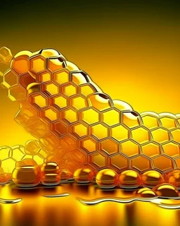 honeycombs and royal jelly 3d background