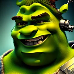 Shrek mixed with terminator