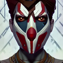 symmetry!! portrait of borderlands 3 psycho, intricate, elegant, highly detailed, digital painting, artstation, concept art, smooth, sharp focus, illustration, art by artgerm and greg rutkowski and alphonse mucha, 8 k