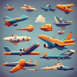 stylized planes 2d