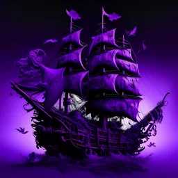 purple marijuana pirate ship