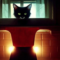 Creepy photo, 'stranger things' cat, bat