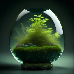 a plant with glass mossaic style
