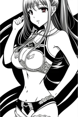 Yui Hatano as drawn by Akira Hiramoto, black and white