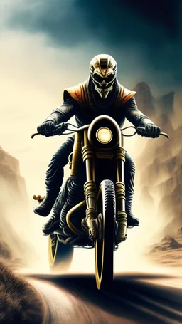 The mummy on bike