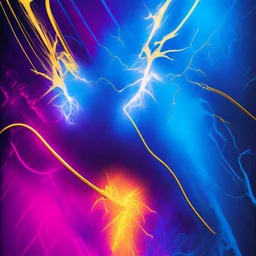 blue , golden and pink electric background