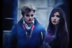 full body standing beautiful 20 year old girl with ash blonde hair and blue eyes with her long hair down, wearing a white sleeved shirt and nice sarifon dress, and lilac long leggings, with long black boots full body shot