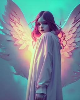 angel painting in the style of marta bevacqua, violent, high delicate defined details, beautiful, atmospheric, rain, matte, 3 d 8 k octane rendered, sharp focus, illustration, holographic undertones, high detail, ultra realistic, highly saturated colors