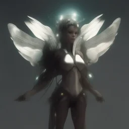 Fairy cyborg with wings