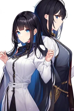Black haired goddes with blue eyes