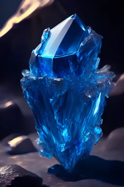 transparent gemstone Methuselah , in blue fire chrome casino, high detail, 8k, cinematic, depth of field, art