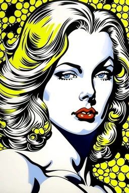 venus godess photo realistic style of roy lichtenstein