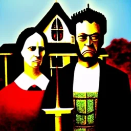 American gothic painting, Blake Shelton, Adam Lavigne