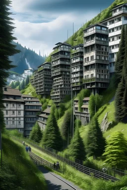 Vertical Village der Zukunft wo das heutige Tscharnergut in Bern ist