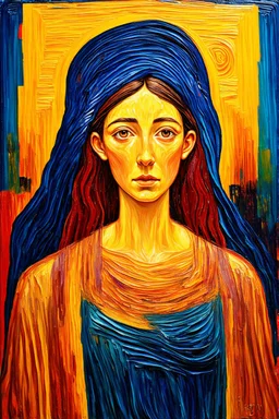 Soul's Oracle; painting in the style of Edvard Munch