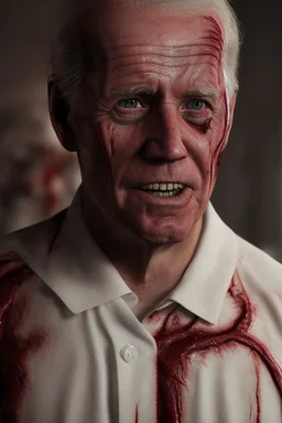 Ultra realistic image, joe biden zombie, zombie performance, skull, blood, torn arm, night, walking twisted, waist up view, thriller style, dark ambient, highly detailed, White House background, concept art, unreal engine 5, god rays, ray tracing, RTX, lumen lighting, ultra detail, volumetric lighting, 3d, finely drawn, high definition, high resolution.