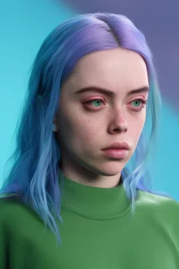 Billie Eilish, body, photorealistic, 8k