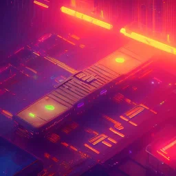 cyberpunk blade runner 2049 neon dynamic lighting, 8k Quiality naïve art retroism serene space