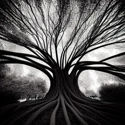 abstract land tree