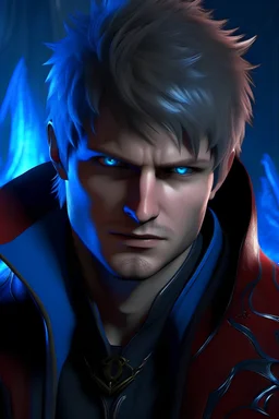 nero devil may cry 5 with blue eyes