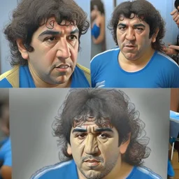 Create a highly realistic 3D scene. An detailed Realistic of Play Football Diego Maradona transforming her into a woman with the same specifications as the attached image. The method of transforming the painting in full detail. A comedic and funny touch. Ultra wide angle. Extremely realistic fine details. Highly realistic detailed display. Great full presentation and amazing drawing style. Transfer the full detailed drawing of the image at a wide and precise angle. Inspiri