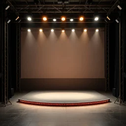 a nice flat stage with lights