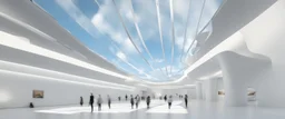 The ceiling of the Modern Modern Natural Light Museum 3d