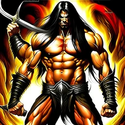 a strong men with sword ((manowar album)) no colors