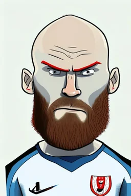 Sander Berg Norwegian football player ,cartoon 2d