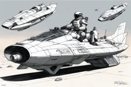 [diagrams by W. Heath Robinson] stylesheet design: Featured in RIFTS Northern Gun 2 published by Palladiumbooks, this is a NG-R33 Viper Ride Armored pilot atop of the NG-488 Cobra Turbo Hovercycle resting out on the outskirts of RIFTS Earth. [with characteristics and instructions]