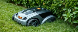 hjemmelaget robotklipper som sitter fast oppi buskene