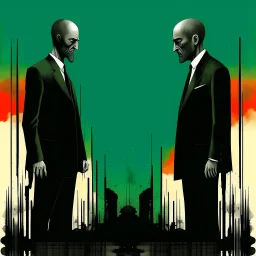 Negotiating dream frequencies, creeping absurdity, by Gabriel Pacheco, by Colin McCahon, by zdzislaw Beksinski, ink illustration, Green and black color scheme, unsettling abstract art