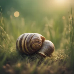 mummified snail mummy in long grass ,bokeh like f/0.8, tilt-shift lens 8k,*-