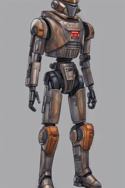 A Star Wars Combat Droid, Wearing Cowboy Clothes, Armor Looks Dangerous.