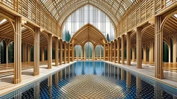 style Shigeru Ban, relaxation, luxury, dream world, calm beauty, symmetry, fantasy world, magic, beautiful composition, exquisite detail