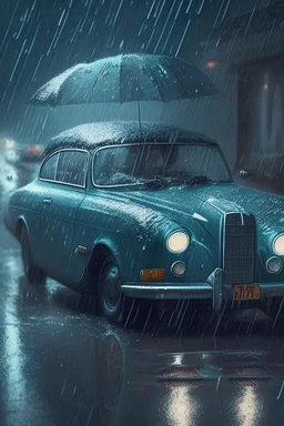 auto lluvia fria