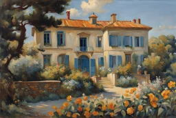 The house at the sea painted by Otto Frello.